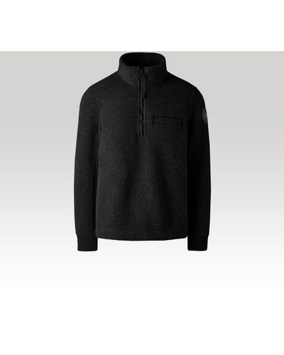 Canada Goose Lawson 1⁄4 Zip Sweater Black Label Kind Fleece