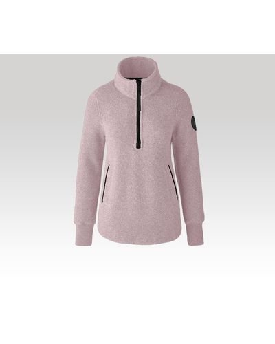 Canada Goose Severn 1⁄2 Zip Sweater Kind Fleece Black Label - Pink