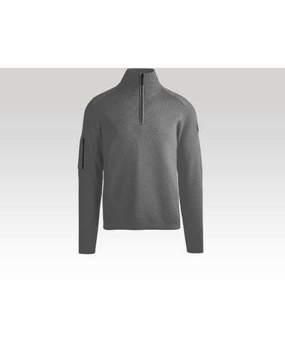 Canada Goose Stormont 1⁄4 Zip Sweater Black Label - Gray