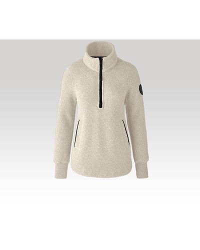 Canada Goose Severn 1⁄2 Zip Sweater Kind Fleece Black Label - Natural