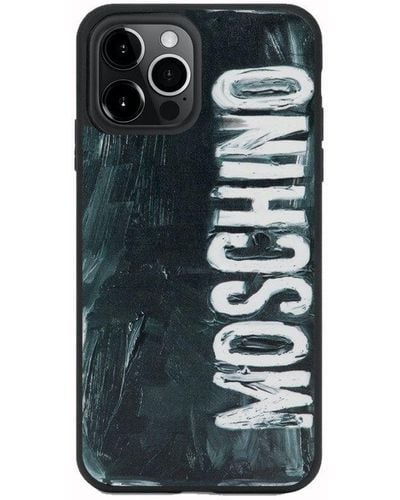 Moschino Cover iphone 12 pro max painting nera - Nero