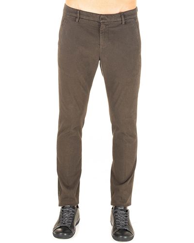 Dondup Pantaloni in cotone modello gaubert - Grigio