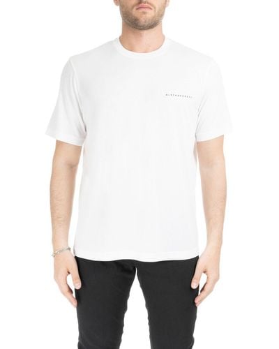Neil Barrett T-shirt bianca basic con logo piccolo - Bianco