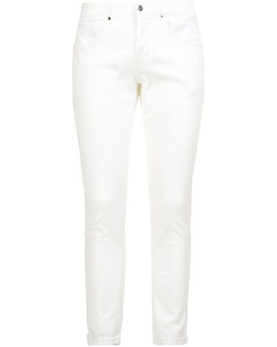 Dondup Jeans "george" in bull stretch di cotone - Bianco