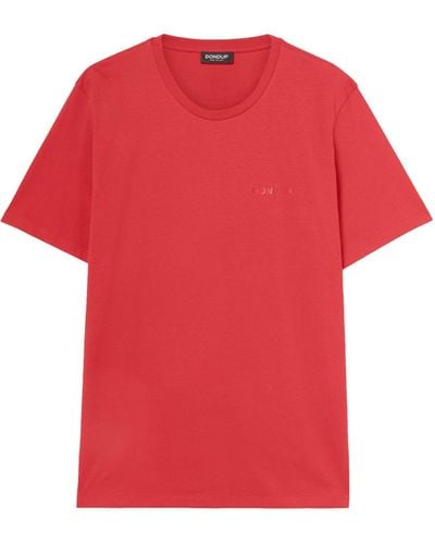 Dondup T-shirt corallo in cotone - Rosso