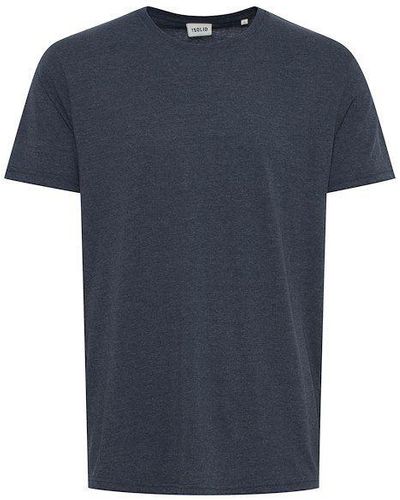 Solid T-shirt in cotone - Blu