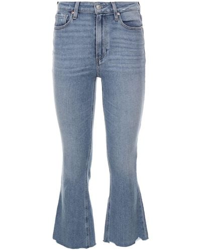 PAIGE Jeans "colette crop flare" in di cotone - Blu