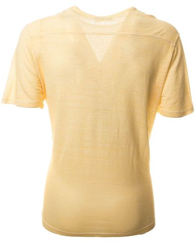 Roberto Collina T-shirt gialla in misto lino - Giallo