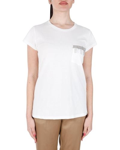 Kaos T-shirt bianca in cotone - Bianco