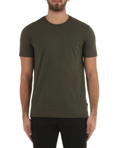 Solid T-shirt in cotone - Verde