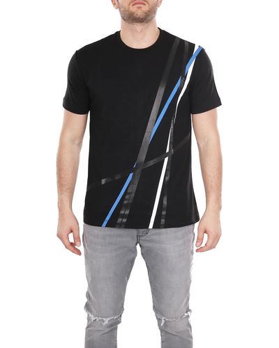 Les Hommes T-SHIRT CON STAMPA - Nero