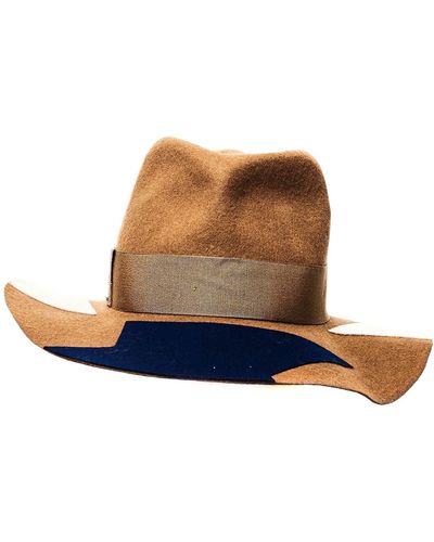 Pinko Cappello in lana con applicazioni - Marrone
