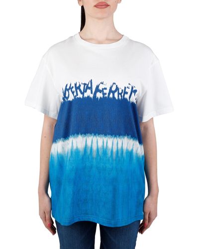 Alberta Ferretti T-shirt tie dye "i love summer" - Blu