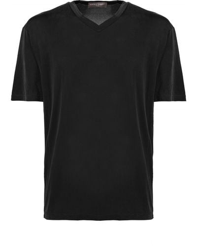 Daniele Fiesoli T-shirt nera in cupro - Nero