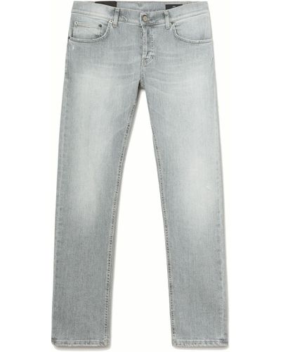 Dondup Jeans "mius" in denim stretch di cotone - Grigio