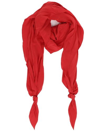 Alysi Foulard con nodi in seta - Rosso