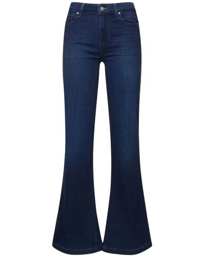 PAIGE Jeans svasati genevieve in denim di cotone - Blu