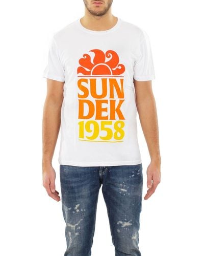 Sundek T-shirt '58' in cotone - Arancione