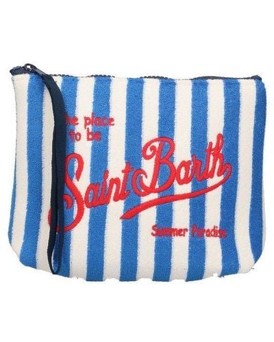 Mc2 Saint Barth Pochette "aline sponge" terry stripes - Blu