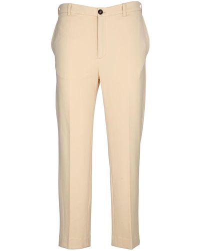 Grifoni Pantalone panna in cotone stretch - Neutro