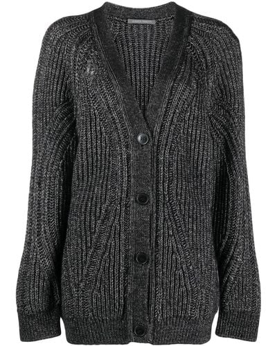 Alberta Ferretti Cardigan con scollo a V - Nero