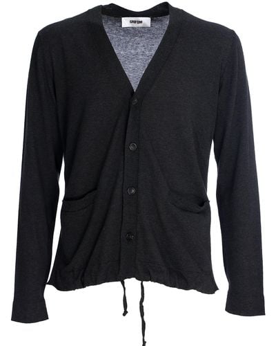 Grifoni Cardigan in cotone con coulisse - Nero