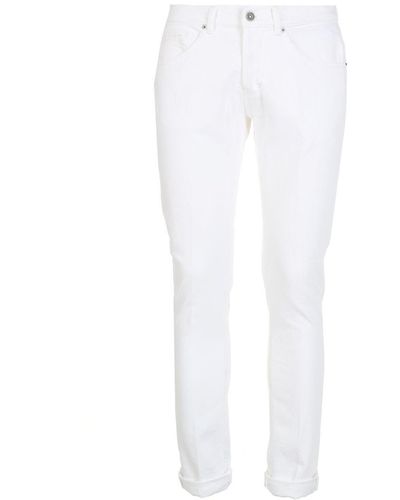 Dondup Jeans "george" in denim di cotone - Bianco
