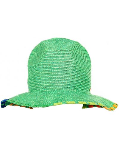 Catarzi Cappello con bordo a contrasto - Verde