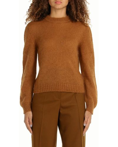 Alberta Ferretti Maglia in mohair e lana - Marrone