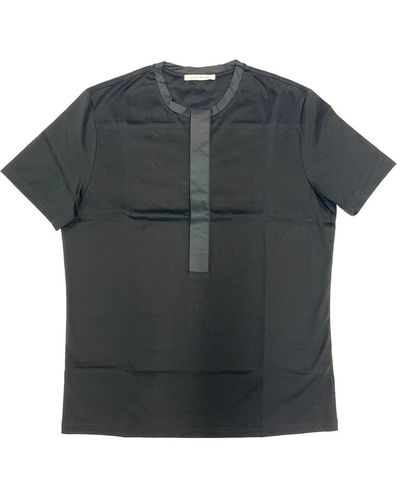 Low Brand T-shirt nera in popeline di cotone - Grigio