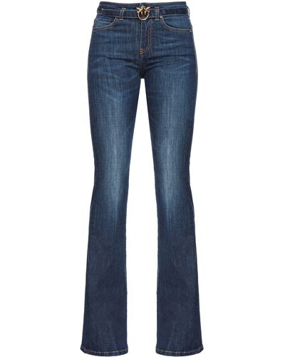 Pinko Jeans "flora flare" in power stretch di cotone - Blu