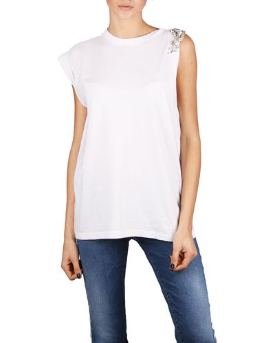Nude T-SHIRT IN COTONE - Bianco