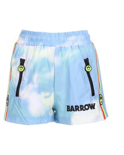 Barrow Shorts "cloud" con logo frontale - Blu