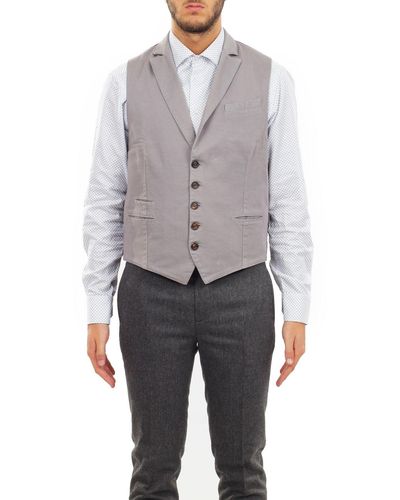 Eleventy Gilet in cotone - Grigio