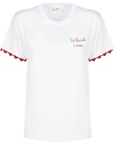 Mc2 Saint Barth T-shirt "st. barth lover" bianca in cotone - Bianco