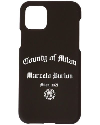 Marcelo Burlon Cover iphone 11pro con stampa county degree - Nero