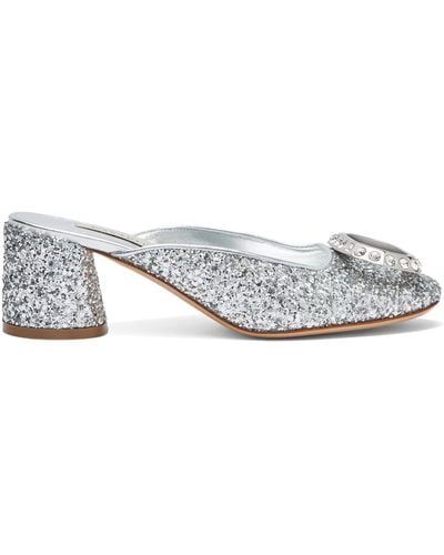 Casadei Shoes > heels > heeled mules - Blanc