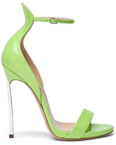 Casadei Blade sandale aus spirulina patentleder,fuchsia patentleder blade sandale,high heel sandalen - Grün