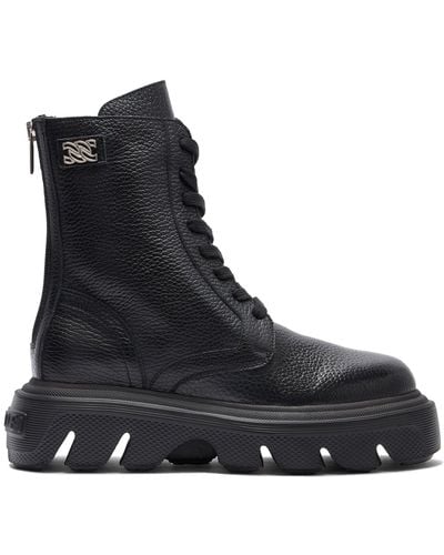 Casadei Shoes > boots > lace-up boots - Noir