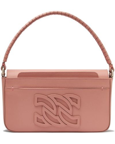 Casadei C-chain Leather Shoulder Bag - Pink