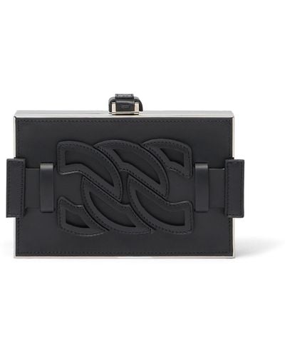 Casadei Metallic Leather Bag - Noir