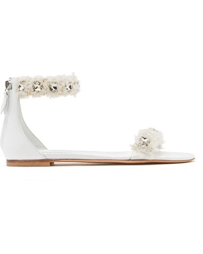 Casadei Elsa Leather Sandals - Blanc