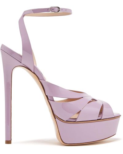 Casadei Flora Tiffany Platform Sandals - Purple
