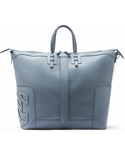 Casadei C-style Leather Traveller Bag - Blu