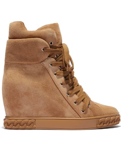 Casadei High Top, Trainers, Camel, Suede - Brown