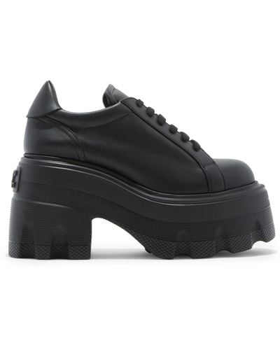 Casadei Maxxxi Leather Sneakers - Black