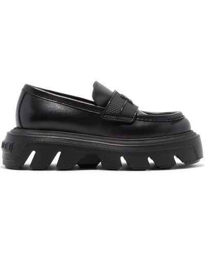 Casadei Generation C Leather Loafer - Black