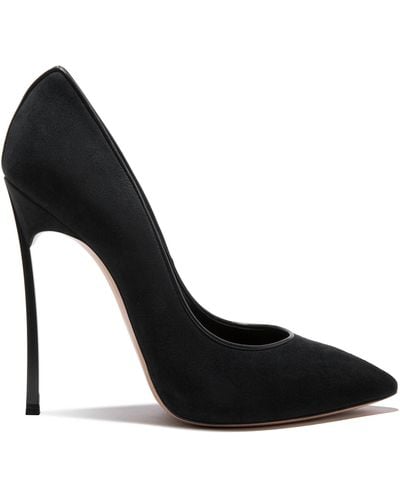 Casadei Blade Suede Court Shoes - Black