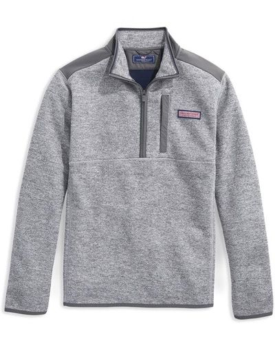 Vineyard Vines Sweater Fleece Quarter-zip 1k003352 - Gray