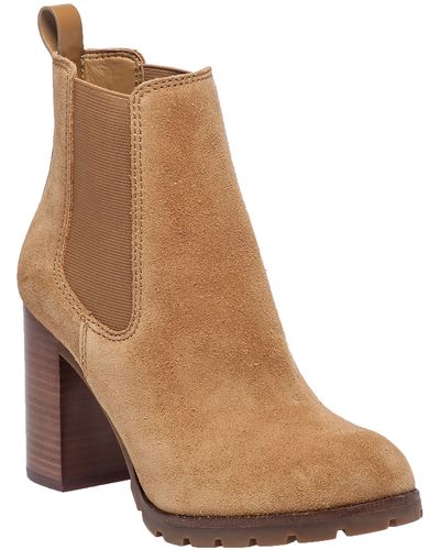 Tory Burch Stafford Suede Ankle Boots - Brown
